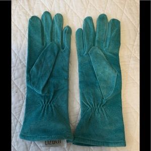 Lizden Blue Suede gloves, Sz M, Medium